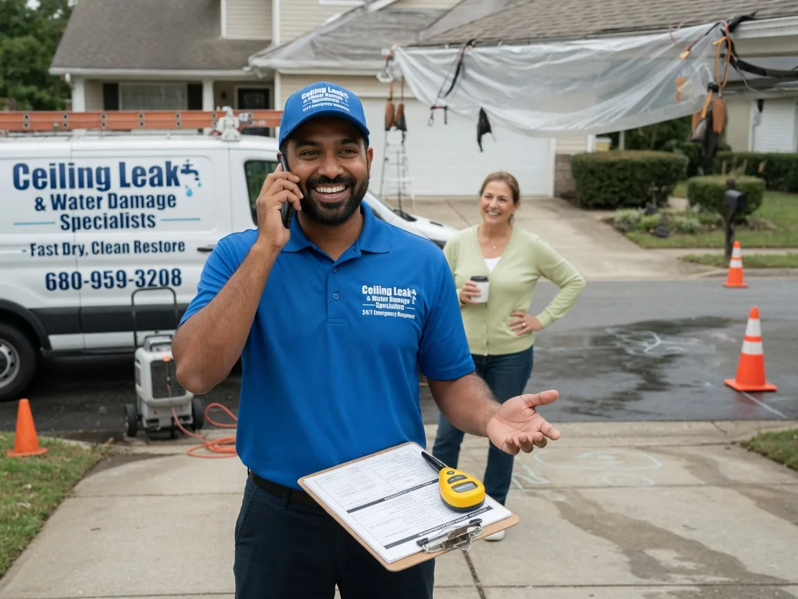 Ceiling Leak Cleanup Dime Box, TX FAQs